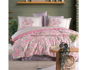 Clasy Ranforce Nevresim Takımı Çift Kişilik Luga V1 Pembe