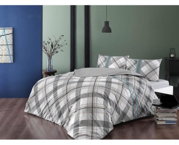 Taç Çift Kişilik Ranforce Nevresim Takımı Floyd Gri