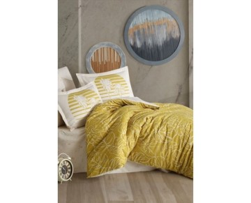 Hobby Çift Kişilik Ranforce Nevresim Takımı Eva Hardal