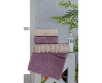 Altınbaşak Jakarlı 4´lü 50x90 El Havlusu Lisa V2