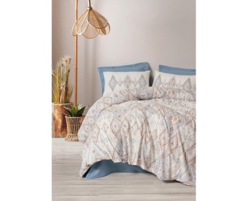 Cotton Box Tek Kişilik Bohem Nevresim Takımı Zanora İndigo