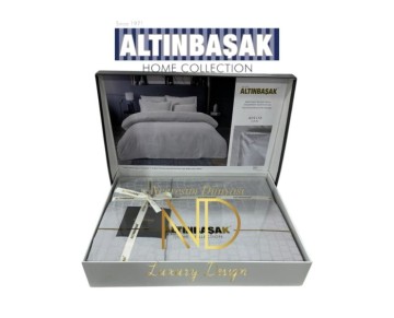 Altınbaşak Jakarlı Saten Çift Kişilik Nevresim Takımı Adelya Puce