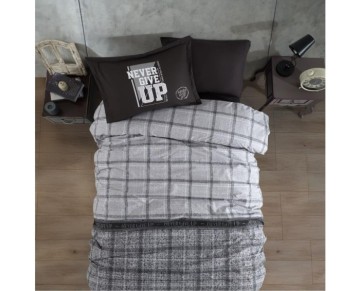 Clasy Ranforce Nevresim Takımı Tek Kişilik Give Up Antrasit