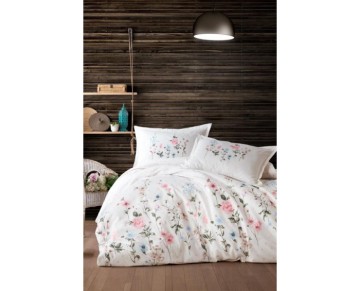 Clasy Ranforce Nevresim Takımı Çift Kişilik Palitra v1 Pudra