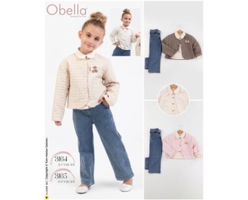 2/5 YAŞ 3164-KAPİTONE CEKETLİ BRODE GÖMLEK ÜÇLÜ TAKIM