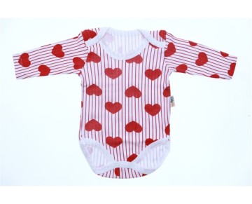 0/9 AY 708226-BABYTOO KUCUK CIZGILI KALP DESENLI KOLLU BADI