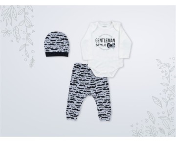 6/9 AY 18549 Erkek Gentleman Style 3-9 Ay 3P Badili Takım