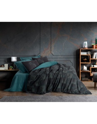 Cotton Box Dark Çift Kişilik Nevresim Takımı Noche Petrol 8680108071359