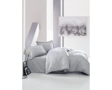 Cotton Box Çift Kişilik Saten Nevresim Takımı Elegant Gri