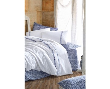Cotton Box Majestic Seri Çift Kişilik Nevresim Takımı Delmor Lacivert