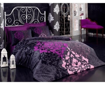 Cotton Box Kösem Sultan Mürdüm Royal Saten Nevresim Takımı Çift Kişilik