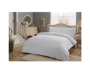 Taç Çift Kişilik Saten Nevresim Takımı Basic Gri