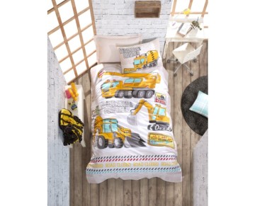 Cotton Box Genç Ranforce Nevresim Takımı Tek Kişilik Track Turkuaz