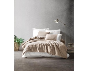 Cotton Box Plain Çift Kişilik Nevresim Takımı Vizon Krem
