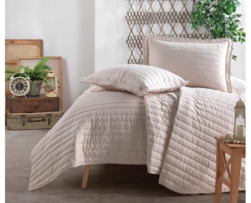 Clasy Çift Kişilik Yatak Örtüsü Pedra V1 Bej