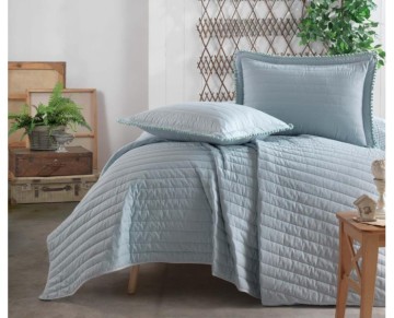 Clasy Çift Kişilik Yatak Örtüsü Pedra V4 Turkuaz