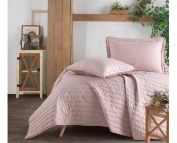 Clasy Tek Kişilik Yatak Örtüsü Pedra v3 Pudra