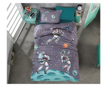 Clasy Tek Kişilik Genç Ranforce Nevresim Takımı Space