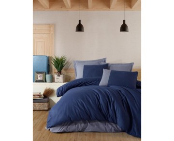 Clasy Butik Serisi Çift Kişilik Nevresim Takımı Pure V3 Lacivert