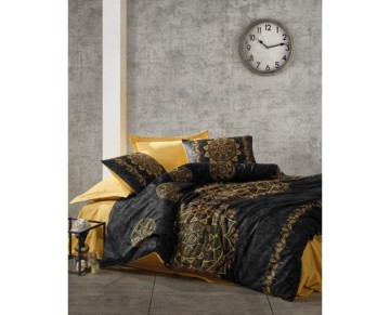Cotton Box Çift Kişilik Saten Nevresim Takımı Alvina Gold