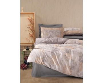 Cotton Box Çift Kişilik Saten Nevresim Takımı Amentes Gri