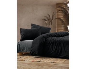 Cotton Box Crash Çift Kişilik Nevresim Takımı Siyah