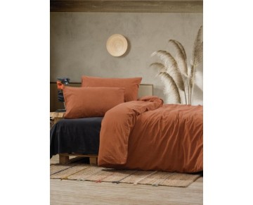 Cotton Box Crash Çift Kişilik Nevresim Takımı Tarçın