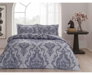 Taç Çift Kişilik Saten Nevresim Takımı Selby Mor