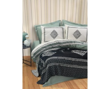 Cotton Box Çift Kişilik Battaniyeli Nevresim Takımı Hardy Yeşil