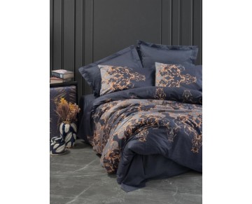 Cotton Box Çift Kişilik Saten Nevresim Takımı Sarina Lacivert