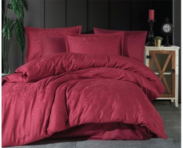 Clasy Exclusive Jakarlı Çift Kişilik Pamuk Saten Nevresim Takımı Hemera v2 Bordo