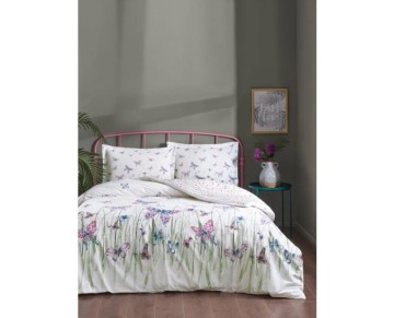 Özdilek Çift Kişilik Ranforce Nevresim Takımı Papilio Beyaz