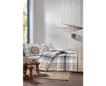 Özdilek Çift Kişilik Ranforce Nevresim Takımı Ocre Bej