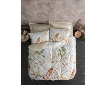Cotton Box Çift Kişilik Saten Nevresim Takımı Luster Bej