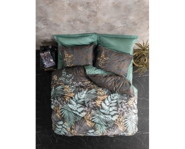 Cotton Box Çift Kişilik Saten Nevresim Takımı Clorasa Mint
