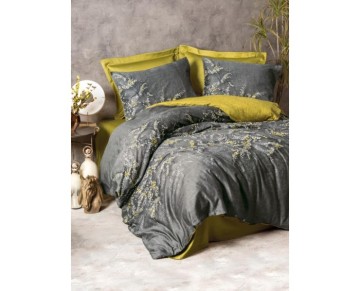 Cotton Box Çift Kişilik Saten Nevresim Takımı Libby Yeşil