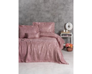 Cotton Box Smart Çift Kişilik Yatak Örtüsü Dalya Gül Kurusu