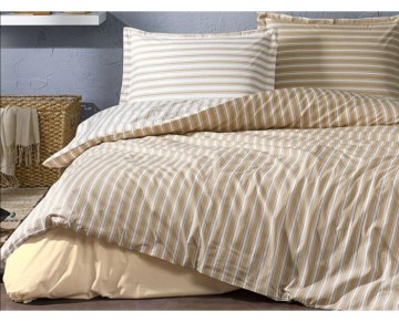 Özdilek Çift Kişilik Ranforce Nevresim Takımı Trioline Kahve