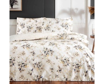 Taç Çift Kişilik Saten Nevresim Takımı Maisy Krem