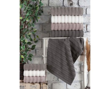 Altınbaşak Jakarlı 4´lü 50x90 El Havlusu Monna