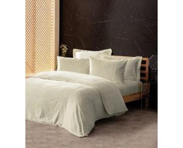 Cotton Box Silky İpek Çift Kişilik Nevresim Takımı Ekru