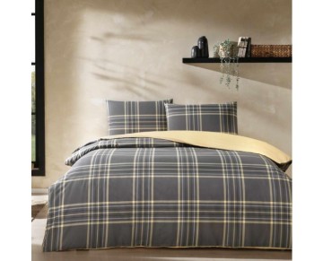 Taç Çift Kişilik Ranforce Nevresim Takımı Aspen Antrasit