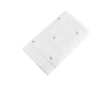 Hobby Lubow Love Beyaz Pudra Nakışlı 70x140 6'lı Havlu Seti