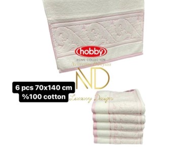 Hobby Sultan Beyaz 70x140 6'lı Havlu Seti