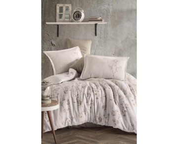 Clasy Saten Çift Kişilik Nevresim Takımı Terra V1 Kahve