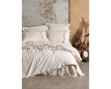 Cotton Box Cotton Keten Çift Kişilik Nevresim Takımı Pelias