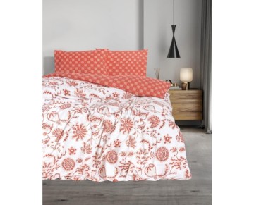 Cotton Box Flanel Nevresim Takımı Çift Kişilik Flowerland Kırmızı