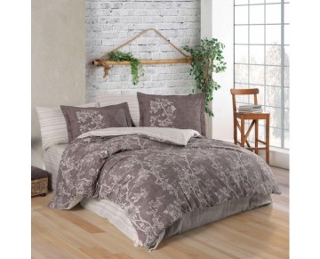 Hobby Çift Kişilik Poplin Nevresim Takımı Dream Kahve