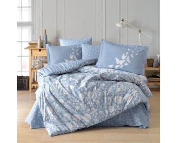 Hobby Çift Kişilik Poplin Nevresim Takımı Hira Mavi