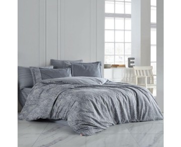 Hobby Çift Kişilik Poplin Nevresim Takımı Silvana Gri